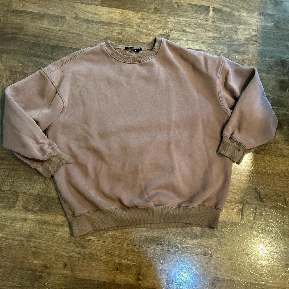 Efan athletic crewneck sweatshirt costal comfort cotton fleece brown indie